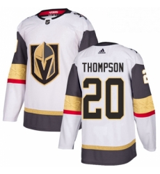 Womens Adidas Vegas Golden Knights 20 Paul Thompson Authentic White Away NHL Jersey 