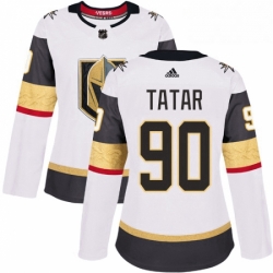 Womens Adidas Vegas Golden Knights 90 Tomas Tatar Authentic White Away NHL Jersey 