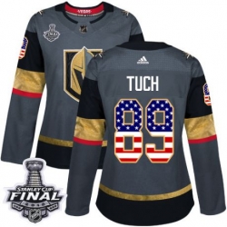 womens alex tuch vegas golden knights jersey gray adidas 89 nhl 2018 stanley cup final authentic usa flag fashion