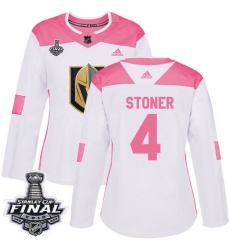 womens clayton stoner vegas golden knights jersey white pink adidas 4 nhl 2018 stanley cup final authentic fashion