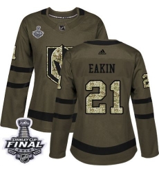 womens cody eakin vegas golden knights jersey green adidas 21 nhl 2018 stanley cup final authentic salute to service