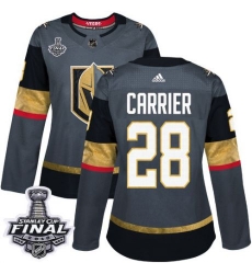 womens william carrier vegas golden knights jersey gray adidas 28 nhl home 2018 stanley cup final authentic