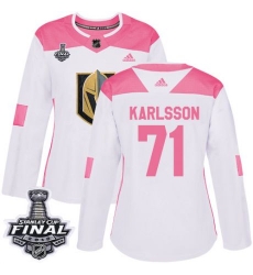 womens william karlsson vegas golden knights jersey white pink adidas 71 nhl 2018 stanley cup final authentic fashion