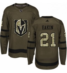 Youth Adidas Vegas Golden Knights 21 Cody Eakin Authentic Green Salute to Service NHL Jersey 