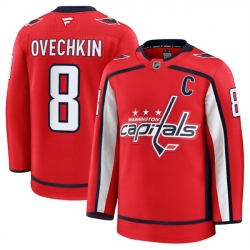 Men Washington Capitals Active Player Custom Red 2024 25 Home Stitched Hockey Jersey