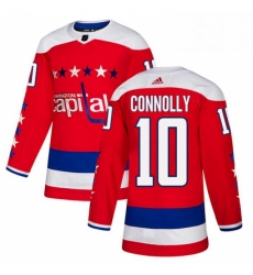 Mens Adidas Washington Capitals 10 Brett Connolly Authentic Red Alternate NHL Jersey 