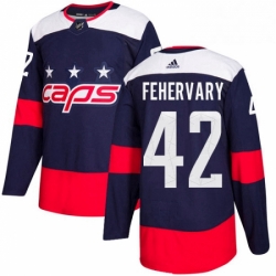 Mens Adidas Washington Capitals 42 Martin Fehervary Authentic Navy Blue 2018 Stadium Series NHL Jerse