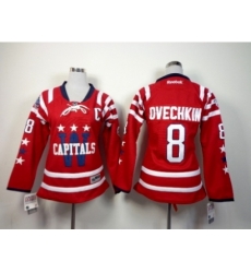 NHL Women Washington Capitals #8 Alex Ovechkin Red Stitched Jerseys(2015 Winter Classic)