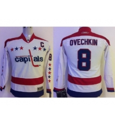 Kids Washington Capitals 8 Alex Ovechkin White Jerseys