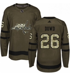 Youth Adidas Washington Capitals 26 Nic Dowd Premier Green Salute to Service NHL Jersey 