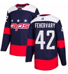 Youth Adidas Washington Capitals 42 Martin Fehervary Authentic Navy Blue 2018 Stadium Series NHL Jerse