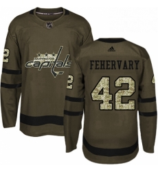 Youth Adidas Washington Capitals 42 Martin Fehervary Premier Green Salute to Service NHL Jersey 