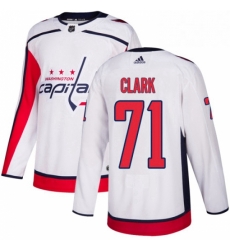 Youth Adidas Washington Capitals 71 Kody Clark Authentic White Away NHL Jerse