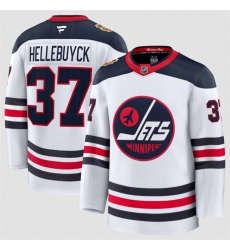 Men Winnipeg Jets  37 Connor Hellebuyck White 2026 Home Stitched Hockey Jersey