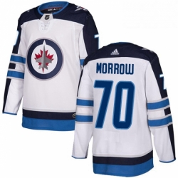 Mens Adidas Winnipeg Jets 70 Joe Morrow Authentic White Away NHL Jerse