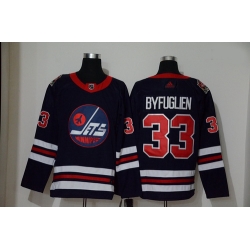 Winnipeg Jets 33 Dustin Byfuglien Navy 2019 Heritage Classic Breakaway Adidas Jersey