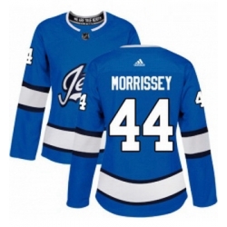 Womens Adidas Winnipeg Jets 44 Josh Morrissey Authentic Blue Alternate NHL Jersey 