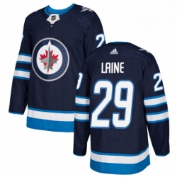 Youth Adidas Winnipeg Jets 29 Patrik Laine Premier Navy Blue Home NHL Jersey 