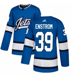 Youth Adidas Winnipeg Jets 39 Tobias Enstrom Authentic Blue Alternate NHL Jersey 