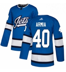 Youth Adidas Winnipeg Jets 40 Joel Armia Authentic Blue Alternate NHL Jersey 