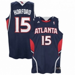 Atlanta Hawks 15 Al Horford Road Navy Blue Swingman Jersey 