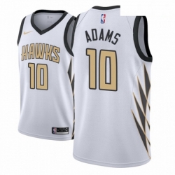 Men NBA 2018 19 Atlanta Hawks 10 Jaylen Adams City Edition White Jersey 