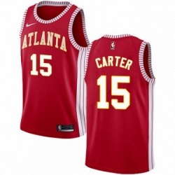 Mens Nike Atlanta Hawks 15 Vince Carter Swingman Red NBA Jersey Statement Edition 