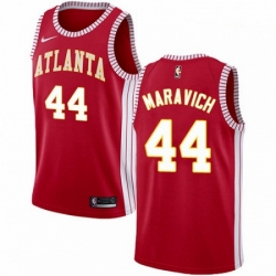 Mens Nike Atlanta Hawks 44 Pete Maravich Swingman Red NBA Jersey Statement Edition