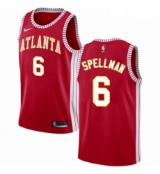 Mens Nike Atlanta Hawks 6 Omari Spellman Swingman Red NBA Jersey Statement Edition 