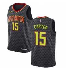 Womens Nike Atlanta Hawks 15 Vince Carter Swingman Black NBA Jersey Icon Edition 