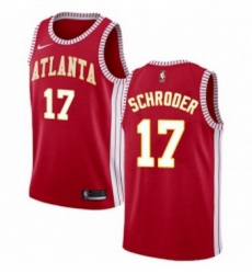 Womens Nike Atlanta Hawks 17 Dennis Schroder Authentic Red NBA Jersey Statement Edition 