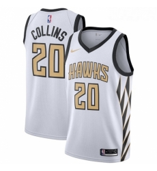 Womens Nike Atlanta Hawks 20 John Collins Swingman White NBA Jersey City Edition 