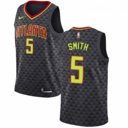 Womens Nike Atlanta Hawks 5 Josh Smith Authentic Black Road NBA Jersey Icon Edition