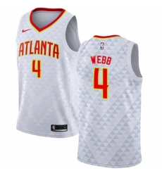 Youth Nike Atlanta Hawks 4 Spud Webb Authentic White NBA Jersey Association Edition