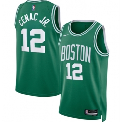 Men Boston Celtics  12 Chris Cenac Jr Kelly Green 2026 Draft Icon Edition Stitched Basketball Jersey