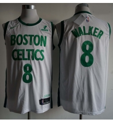 Men Boston Celtics Kemba Walker 8 White City Edition NBA Jersey