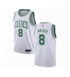 Mens Boston Celtics 8 Kemba Walker Authentic White Basketball Jersey Association Edition 