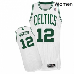 Womens Adidas Boston Celtics 12 Terry Rozier Authentic White Home NBA Jersey 122