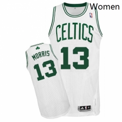 Womens Adidas Boston Celtics 13 Marcus Morris Authentic White Home NBA Jersey 113