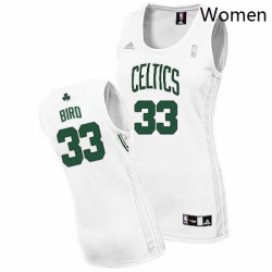 Womens Adidas Boston Celtics 33 Larry Bird Swingman White Home NBA Jersey