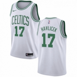 Youth Nike Boston Celtics 17 John Havlicek Swingman White NBA Jersey Association Edition