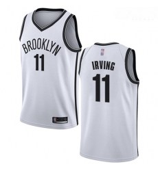 Nets #11 Kyrie Irving White Basketball Swingman Association Edition Jersey