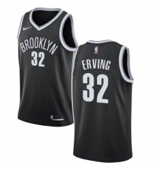 Womens Nike Brooklyn Nets 32 Julius Erving Swingman Black Road NBA Jersey Icon Edition