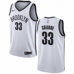 Womens Nike Brooklyn Nets 33 Allen Crabbe Swingman White NBA Jersey Association Edition 