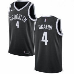 Womens Nike Brooklyn Nets 4 Jahlil Okafor Swingman Black Road NBA Jersey Icon Edition 