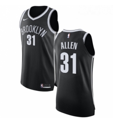 Youth Nike Brooklyn Nets 31 Jarrett Allen Authentic Black Road NBA Jersey Icon Edition 