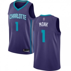 Hornets  1 Malik Monk Purple Basketball Jordan Swingman Statement Edition Jersey