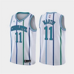 Men Cody Martin Charlotte Hornets Swingman White Strips Jersey