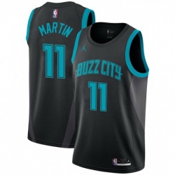 Men Nike Charlotte Hornets 11 Cody Martin Black NBA Jordan Swingman City Edition 2018 19 Jersey