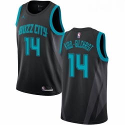 Womens Nike Jordan Charlotte Hornets 14 Michael Kidd Gilchrist Swingman Black NBA Jersey 2018 19 City Edition